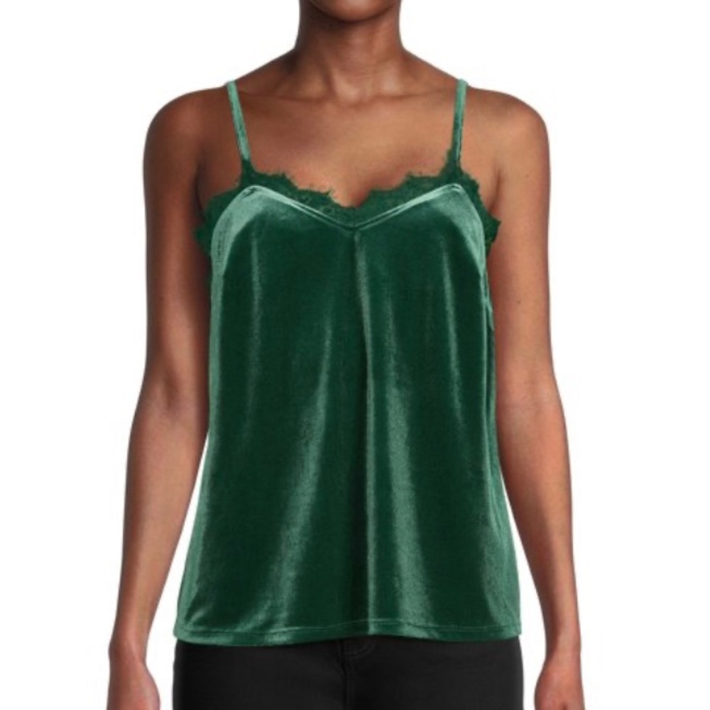 No Boundaries Green Velvet camisole tank Size X Large.